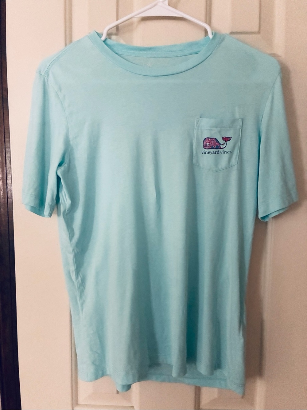 Vineyard Vines Blue Green Pocket T-Shirt Island Paradise Youth Medium 12-14
